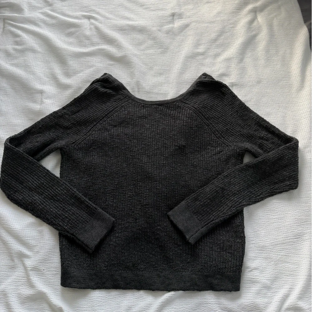 Aerie Charcoal Crew Neck Sweater